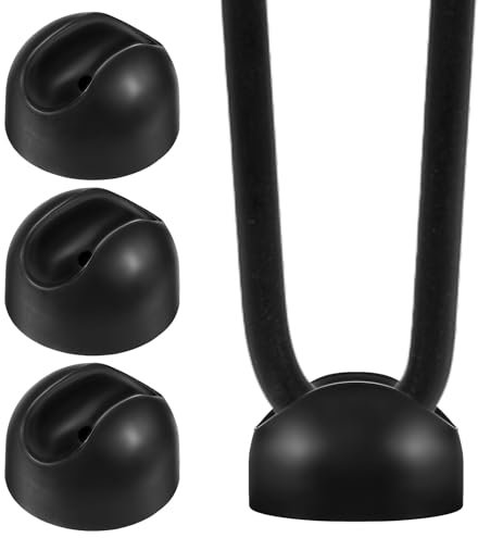 AOZUO Pieds de protection en épingle à cheveux, housse de protection pour pieds de table basse en épingle à cheveux de 10 mm, embouts de pieds de chaise en caoutchouc noir (lot de 4)