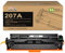 colorfly 207A W2210A Mit Chip Toner Kompatibel für HP 207A 207X W2210X Ersatz für HP Color Laserjet Pro MFP M283fdw M255dw M282nw M283fdn M255nw (Schwarz × 1)