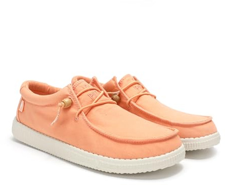 WALK IN PITAS | WP150 Washed | Mocassins pour Hommes | Chaussures Bateau | Slipon Loafers | Baskets d'été | Sneakers | Pantoufles Estivales | Chaussures de Walkinpitas | Orange Clair 40
