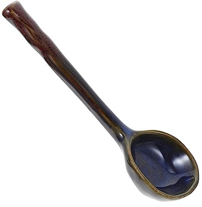 Alipis Ceramic Spoon for Soup Rice and Porridge for Breakfast and Desserts Serving Spoons for Kitchen and Tableware Japanese Style