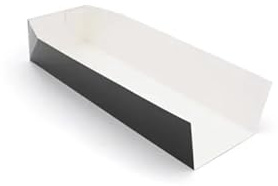 Takeaway & Compostable Hot Dog Trays, 25 x 8 x 5 cm, Black, Pack of 25