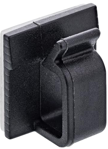 InLine 100er Pack Kabelhalter Klebesockel XL, stark haftend, für Lichterketten, Kabelorganisation, schwarz, Nylon, 3M-Klebepad, langlebig, 59971H
