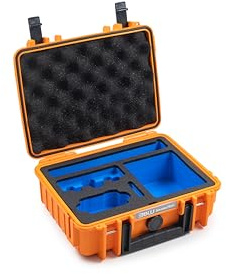 B&W International Schutzkoffer 1000 (PP.41) für DJI Osmo Action 6 – Orange – wasserdicht und staubdicht (IP67), stoßfest, mit passgenauem Inlay