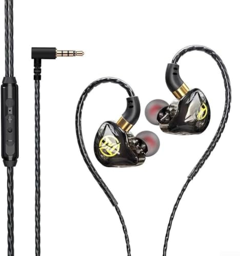 Gaming Earphones Wired In-Ear with Detachable Style Mic Clear Audio Type C 3.5mm Connector for PC for xbox for playstation Mobile 1.2m(Black 3.5mm)