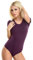 Evoni Damenbody | Overall Bodysuit mit Rundhals für Frauen | Kurzarm-Body in verschiedenen Farben mit Verschluss | hochwertige Nachtwäsche mit optimaler Passform | sportlicher Damen-Body(Medium, Lila)