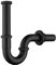 Siphon [Extra Lang 200mm Tauchrohr] für Waschbecken & Waschtisch, Keymark Messing Röhrensiphon Universal 1 1/4 x 32mm, Geruchsverschluss mit Verlängerung, Abflussgarnitur passgenau, Schwarz matt
