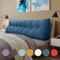 VERCART Keilkissen Bett Großes Rückenkissen Bett Kopfteil Bequemes Lesekissen für Bett und Sofa 2 in 1 Rückenlehne und Kopfkissen Couchkissen Langes XXL Lendenkissen Leinen 200cm Blau
