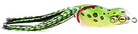 Scum Frog Launch Frog Long-Casting Topwater Bass Fishing Hollow Body Frog Lure with Weedless Hooks, Leopard