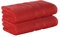 StickandShine 2er SET Premium Frottee Handtuch 50x100 cm in rot in 500g/m² aus 100% Baumwolle