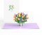 Lovepop® 3D Pop-Up-Karte Tulpen Papier Blumenstrauß für Muttertag, Valentinstag, Hochzeitstag, Jubiläum, Geburtstag | inkl. Umschlag & Versteckfach für Geld & Gutscheine