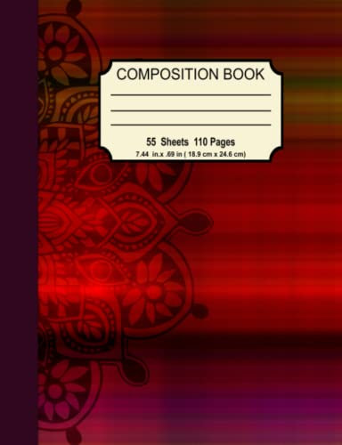 Composition Notebook: Beautiful soft plaid with Mandala notebook for Men, Women, Teens and Kids
