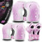 SKATEWIZ Rodilleras Patines Niña - Rodilleras Niña, Protecciones Patines Niña - Rodilleras Patinaje Niña, Rodilleras Niño - Protecciones Patines Niño - Impact Talla S Rosa Blanco