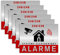 Autocollant alarme maison – Etiquette site sous vidéo surveillance – Stickers, affiche adhesif - Alu 8,5 x 5,5 cm (6)