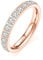 AROWRO 3mm Women Titanium Eternity Ring Cubic Zirconia Engagement Anniversary Ring Wedding Band Size 5 to 9(Rose gold, 9)