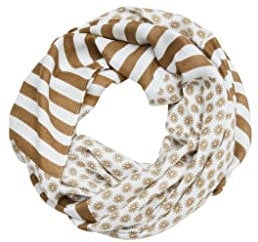 s.Oliver Damen Loop-Schal aus Viskosemix brown AOP 1