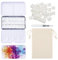 PEVART 53-teiliges Set: 1x Leere Aquarelldose Malkasten Aquarellkasten Metallbox leer Mal-Paletten, 50x Leere Aquarell Pfännchen Wannen Näpchen für Aquarellfarben, 1x Wasser-Pinsel, 1x Beutel