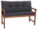 Coussin de banc pour banc de jardin et balançoire hollywoodienne - Coussin de banc d'extérieur (120 x 50 x 40 cm, anthracite)