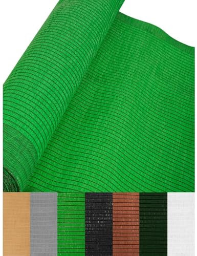 Jardin202 - Malla de ocultación 110gr/m² | Sombra y privacidad en tu jardín | Premium | Ideal para Vallas y barandillas | 3 x 100 Metros (Verde)