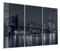 DEQORI Glasbilder Acrylglas | Motiv Manhattan Bridge nachts | horizontal 3-teilig 150x100 cm | große XXL Deko | Wandbilder für Wohnzimmer, Schlafzimmer, Flur & Küche | moderne Wanddeko