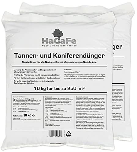 HaGaFe Tannendünger Koniferendünger Lebensbaumdünger Zypressendünger Dünger (20 kg (2 x 10 kg))
