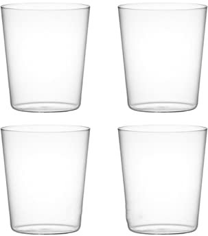 IXART Glass Cups/Glass Tumblers 4 PCS Drinking Glasses Household 380ml Whisky Glass Juice Glasses Cocktail Glass Great for Restaurants, Bars, Parties Drinking Glasses
