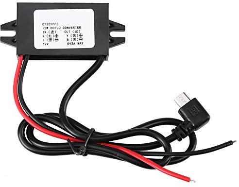 Spannungswandler, Abwärtswandler Regler Mini USB Abwärtsmodul Transformator Stromwandler Kabel Adapter Anschluss, für Auto Motorrad Fahrrad E-Bike Boot