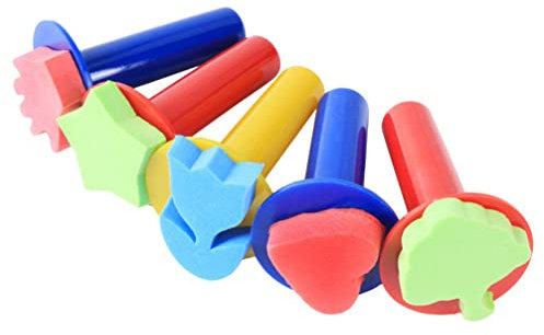 EXCEART Lot De 5 éPonges à Peinture pour Enfants, en Mousse Mignons pour L'Apprentissage PréCoce Et Le Bricolage des Tout-Petits