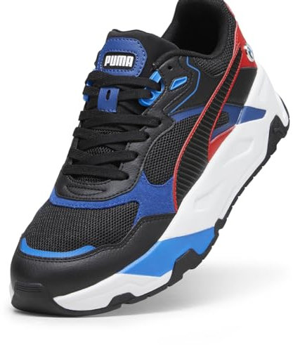 PUMA Unisex BMW MMS Trinity Sneaker, Schwarz, Pop Rot, 41 EU