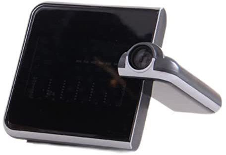 Miokycl Projektionswecker, digital, 180 Grad, verstellbar, mit Wetterstation und Temperatur, Luftfeuchtigkeit, LED-Farbdisplay, Schwarz, Miokycl6muf05xy27-21