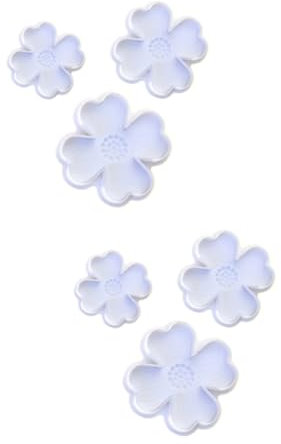 6 Pièces moule trèfle à quatre feuilles outil de cuisson blanche