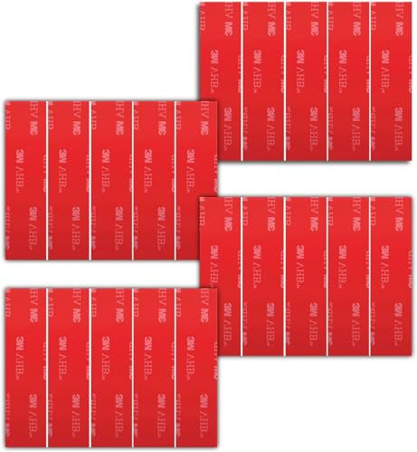 BEK-FIX 20 x Number Plate Sticky Pads Strong 3M VHB Double Sided Fixings