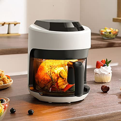 Four à friture à air à usage domestique Petite friteuse électrique multifonctionnelle de 2,5 L sans huile Friteuse à air en verre transparent (Couleur: A) Jour de commémoration Comfortable anniversary