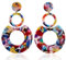Wendalern Harz Runde Baumeln Ohrringe Acryl Geometrie Kreis Tropfen Ohrringe Vintage Disc Aussage Ohrringe Multicolor Runden Kreis Ohrstecker Schmuck Für Frauen Mädchen
