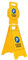 Segnale di parcheggio riservato – Cartello pieghevole in plastica gialla | Dual Warning Private Parking Type A Freestanding