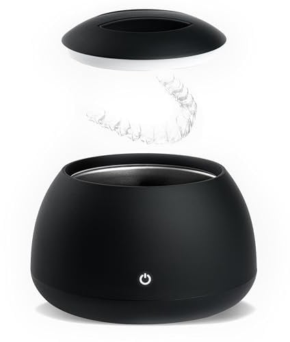 Zima Dental Pod | Kohleschwarz | Ultraschallreiniger für Zahnschienen | Reinigt Aligner, Knirscherschienen, Beißschienen, lose Zahnspangen und Prothesen | Mund- und Zahnpflege