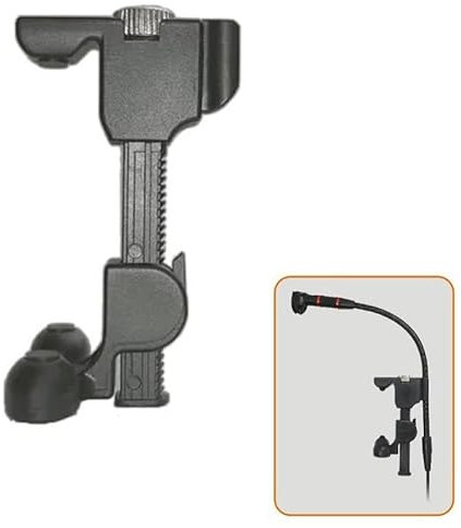 Instrument Microphone Clip Clamp for Violin and Mandolin, Black
