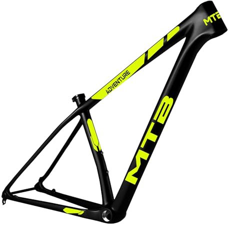Kit mit 7 Aufklebern für Fahrrad, Universalrahmen, Mountainbike, Rennrad, Cross, Fat Bike, Downhill Elektrisch, Rahmen, MTB Adventure, Artikelnummer 2395 (029 Neongelb)