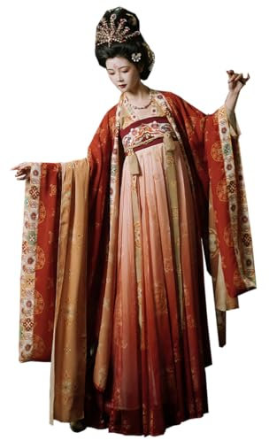 Ez-sofei Costume traditionnel chinois pour femme - Robe Hanfu (rouge-F, XL)