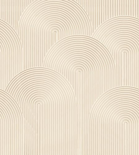 papier peint panoramique effet 3D beige clair 2.5 x 2.79 m - ESTAhome