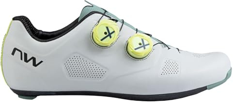 Northwave Revolution Rennradschuhe Herren – Carbon Road Fahrradschuhe mit Morph Carbon Sohle, GRAU 45