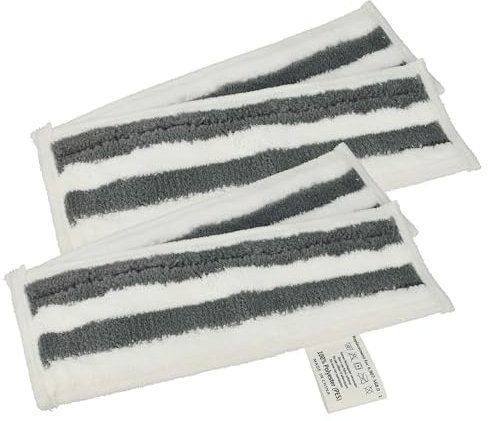 vhbw 4X Paño Limpieza Compatible con Kärcher SC 5 EasyFix Premium Limpiador a Vapor, mopa a Vapor - Microfibra, Gris/Blanco