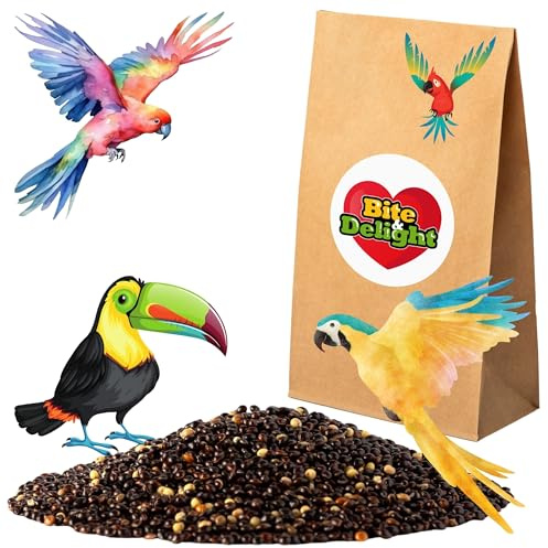 Bite & Delight 10kg Schwarze Hirse für Vögel Sauber und Rein für Nymphensittiche Wellensittiche Futter Vogelfutter ohne Zusätze