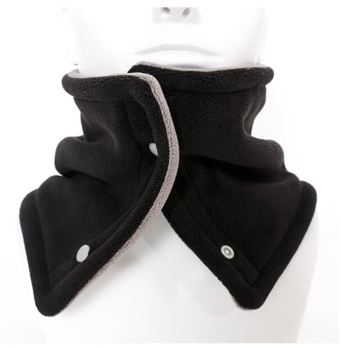 TMTGTS Schal Halstuch 1 Stück Unisex Winter Loop Schlauchschal Dick Weiche Thermo Doppelseitiger Halstuch mit Knöpfen Rundschal Nackenwärmer für Skifahren Motorrad Fahrrad Laufen Outdoor Ski(1#)