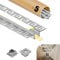 GEEKLUX LED Aluminium Profil Trockenbau für Led Streifen 2 m x 5 Stück 10 m Größe 55,5 mm x 14,9 mm,Led Schiene Aluprofil und led Diffusor für Perfektes Licht, mit Endkappen und Montageclips