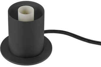 SLV VARYT SCHWARZ- Nachttischlampe aus Glas, Tischlampe Rund, Dimmbare Tischlampe, Lampe mit Warmweißem Licht, Tischleuchte mit effizienter LED Technik, Vintage Deko Wohnzimmer, E14