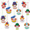 Clown Girlande Karneval, 12 Stück Spiral Girlanden mit Clown Motiv Karneval Luftschlangen für Deckenhänger,Clown Girlande Deko Karneval, Clown Deko für Karneval, Fasching, Zirkus Deko