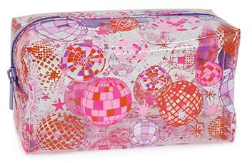 Fashion Stationery Big Pencil Case for Girls Kids Toddler Large Clear Pink Disco School Pencil Cases Large Big Capacity One Main Compartment Storage Case