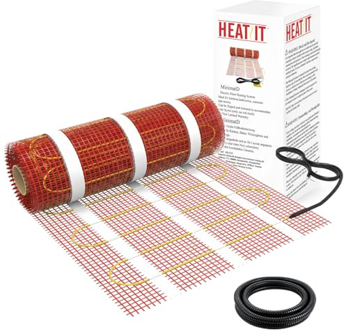 HEATIT Underfloor Heating mat Electric Radiant Self-Adhesive Floor Heating System 200w/㎡ Warmmat,17㎡