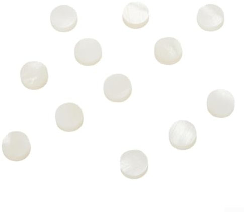 Gitarren-Griffbrett, 12 Stück, Weiß, Perlmutt-Inlays in einer praktischen Packung