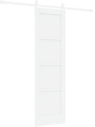 Puerta Corredera vidaXL con Juego de Herrajes Blanca 61x198.5 cm Madera Sólida de Pino, Puerta Interior vidaXL 'ORKDAL'Blanca 61x198.5x4 cm Madera Sólida de Pino